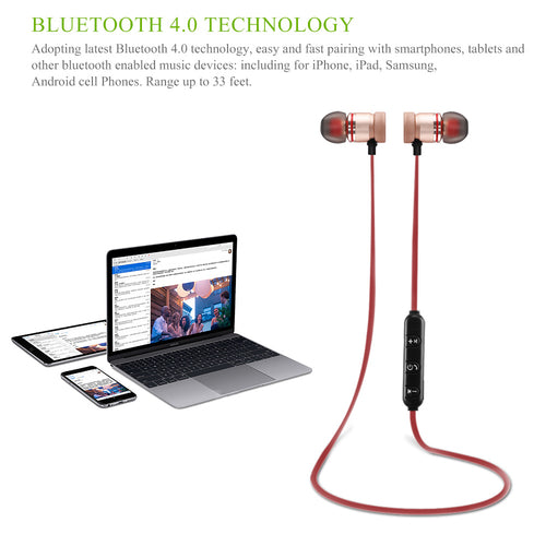 Bezdrátová Bluetooth sluchátka do uší pro sport