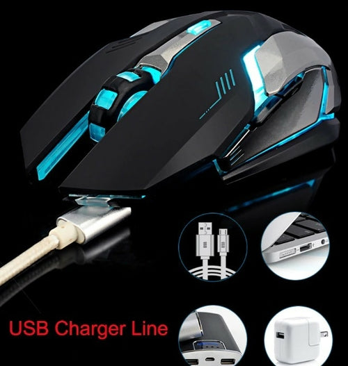 Bezdrátová tichá LED gaming myš Ninja Dragon Stealth 7