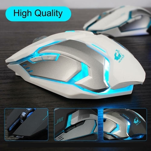 Bezdrátová tichá LED gaming myš Ninja Dragon Stealth 7