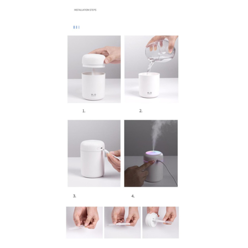 Přenosný zvlhčovač vzduchu s aroma difúzérem