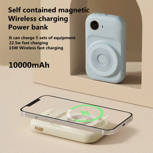 Magnetická mini powerbank s dvouvodičovým kabelem